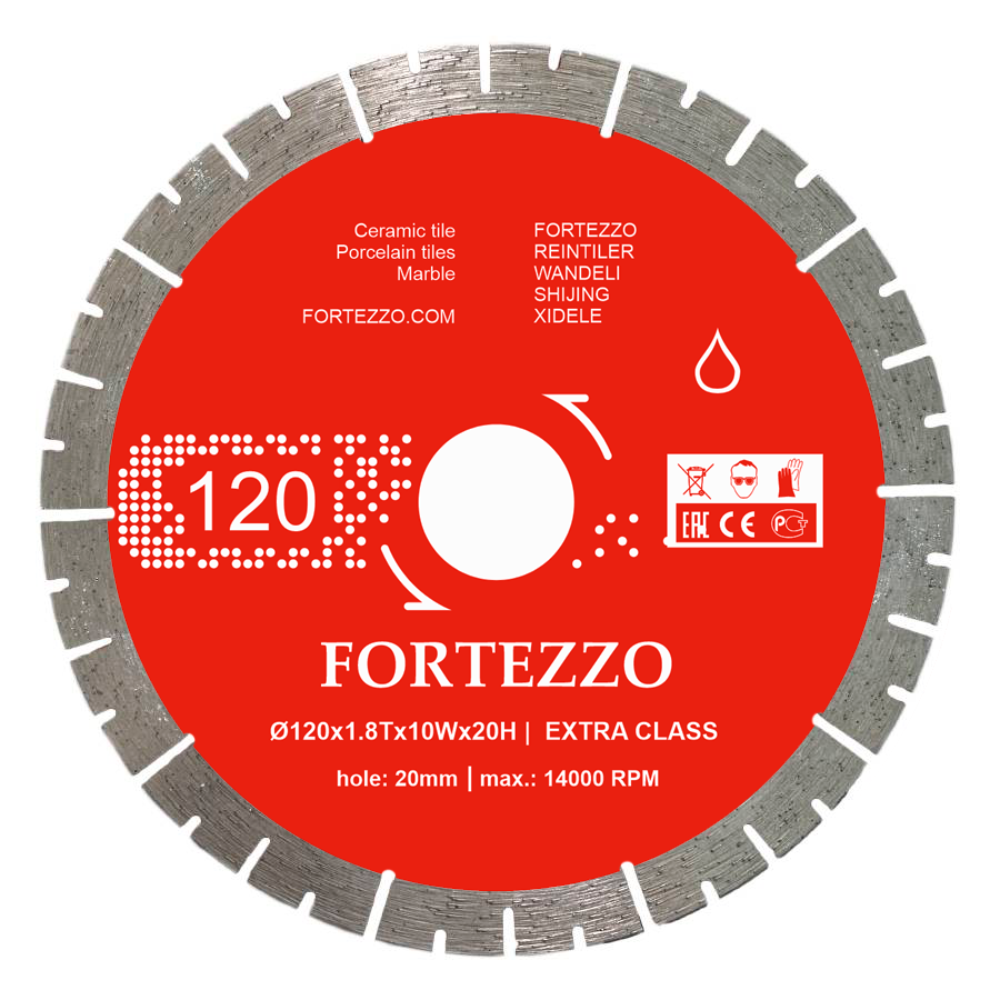 Диск алмазный FORTEZZO 120x20x1.8